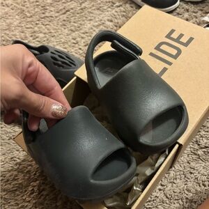 Black Slide Sandals for Kids